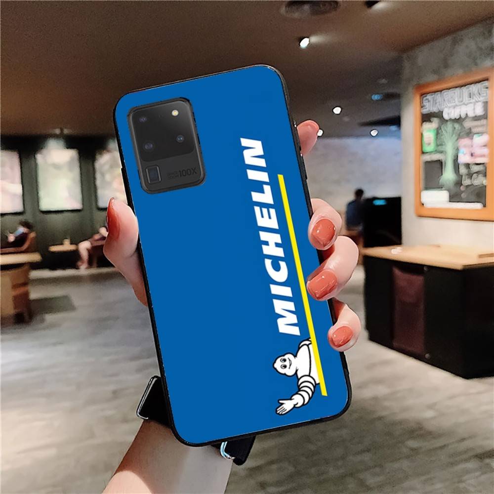 M-Michelins Logo Phone Case For Samsung S 24 Fe 25 Ultra Plus 20 Lite 21 30 22 23 24 22 Ultra 5G Fundas
