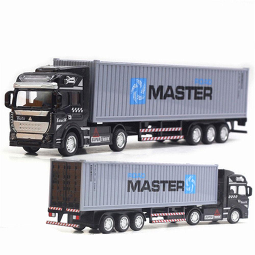 Zinc Zinc Alloy Container Transport Truck Toy Model Vehicle Toy Large Truck Toy 1:48 Kids Toys Birthday Gift