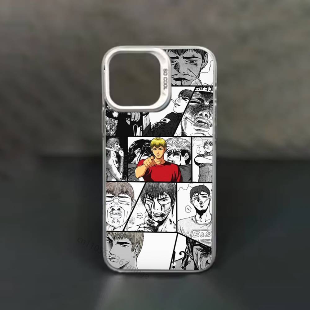 Great Teacher Onizuka GTO Phone Case For iPhone 17,16,15,14,13,12,11,Pro,Max,Plus,Mini,X,XS,XR,8,S,SE Soft Black Case