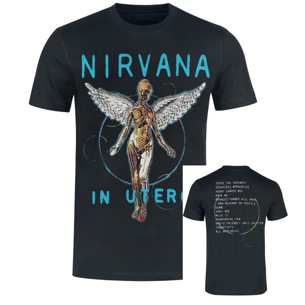 New Nirvana Cotton Shirt Unisex Y2k Garbage Rock Graphics Hiphop New Unisex Clothing Unisex Summer Short Sleeved Tshirt