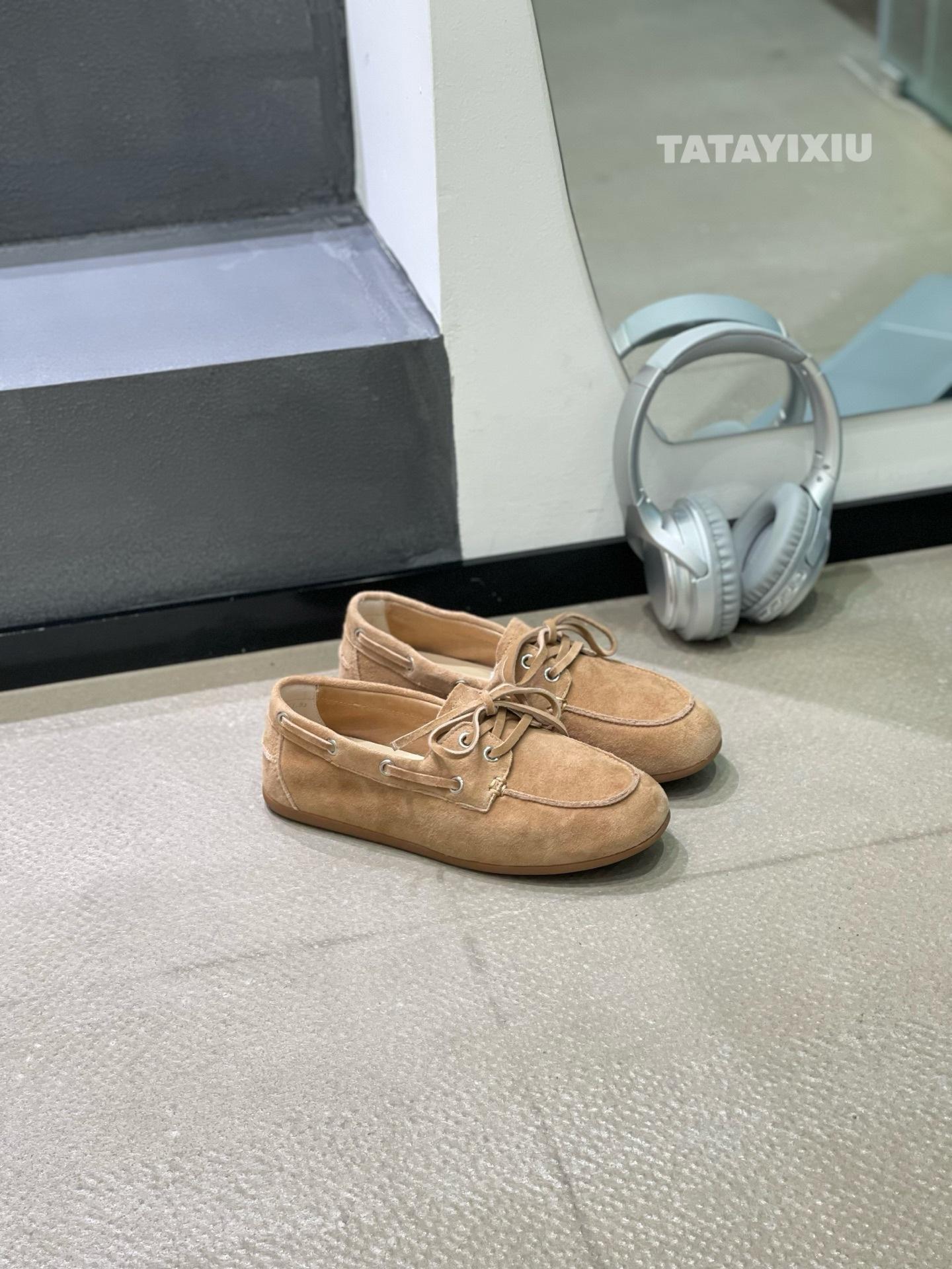 

Французские ретро кожаные туфли Doudou на мягкой подошве 2025 весна и осень новая модель с круглым носком на шнуровке универсальные повседневные лоферы туфли бабушки 40 янтарь