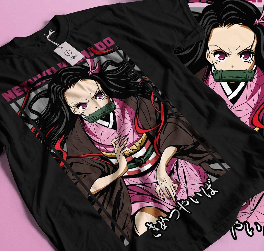 Nezuko T-Shirt Demon Slayer Kimetsu No Yaiba Anime Mitsuri Kanroji Tee Gift 247
