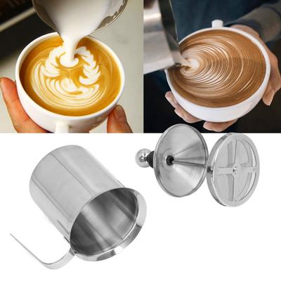 Double Layer Design Manual Milk Frother Stainless Steel Milk Foam Making Tool  Coffee Making