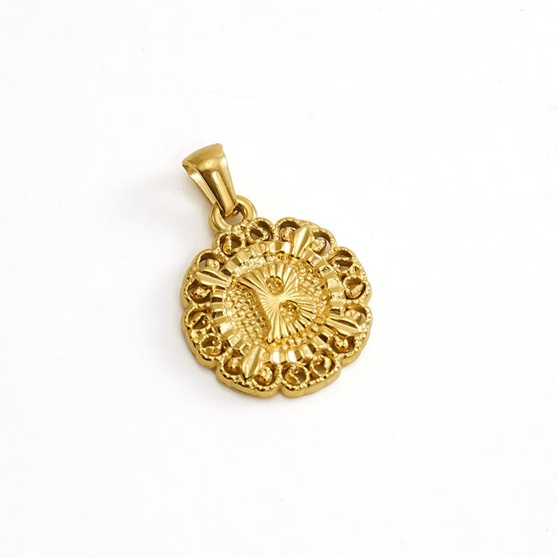 New embossed 26 English pendant necklace round trend versatile women's collarbone neck chain is out of stock.