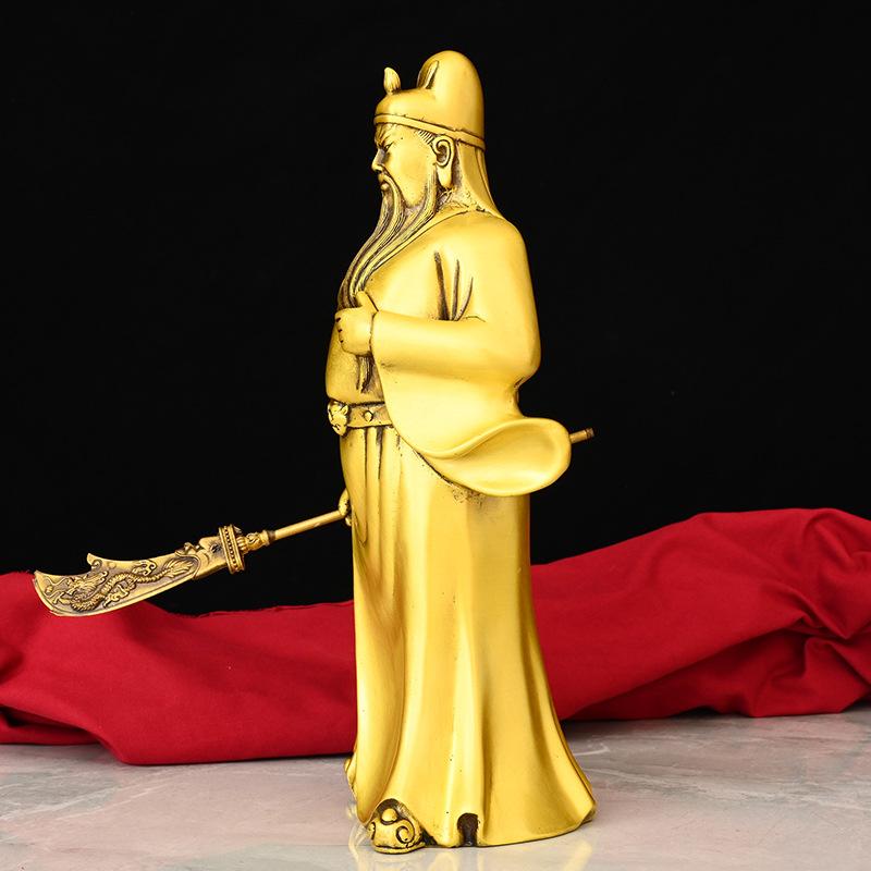 Guan Gong Statue Brass Knife Guan Di Wealth God Guan Yu Guan Er Ye Buddha Statue Home Decoration