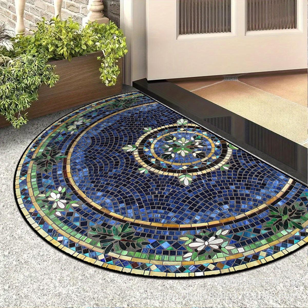 

WTEMPO Ковер Полукруг Входной коврик Пыле- и грязеотталкивающий коврик 60 * 90cm