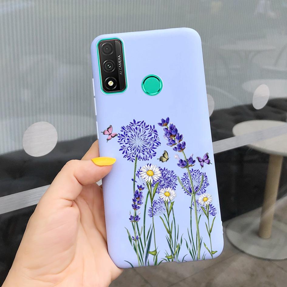 For Funda Huawei P Smart 2020 Case Coque Popular Lavender Flower Phone Case For Huawei P Smart 2020 6.21" Soft Shockproof Bumper