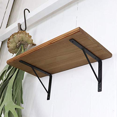 Set of 2 Iron Shelf Brackets - Simple and Natural