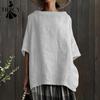 Women's Fashion Casual Summer Spring Solid Color Print Short Sleeve One Shoulder Blouses & Shirts