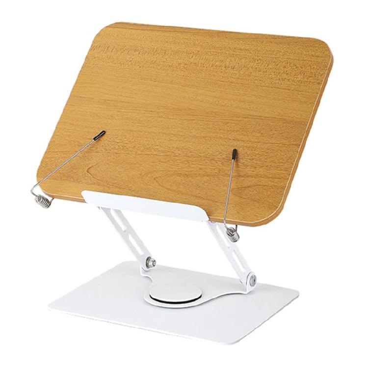 Wood Book Holder Bookstand with Page Paper Clip for Student Kid Textbook
