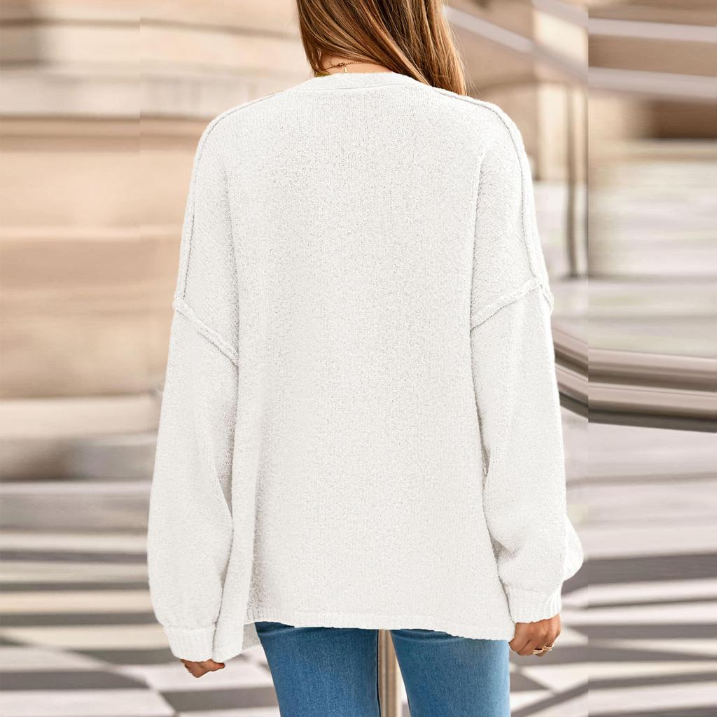 Sweaters For Women Button Long Sleeve Knit Sweater Coats With Pockets