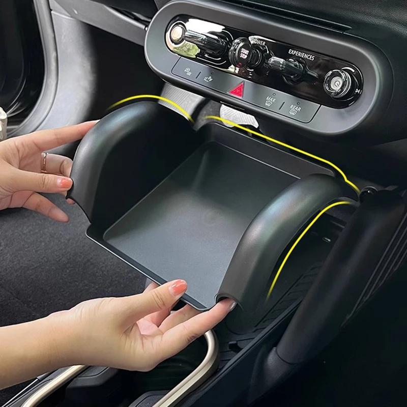 

Для Mini Electric Cooper E SE J01 EV J05 Aceman 2024 автомобильный стайлинг центральный пульт управления контейнер для хранения уборка авто органайзер лоток чёрный