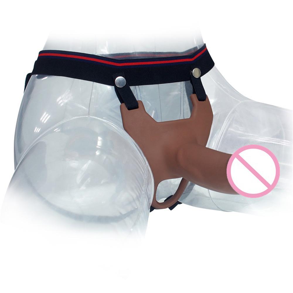 Realistic Strap On Dildo Male Silicone Hollow Dildo Strapon Harness Penis Enlarger Extender Sex Toys For Man Gay Sex Shop