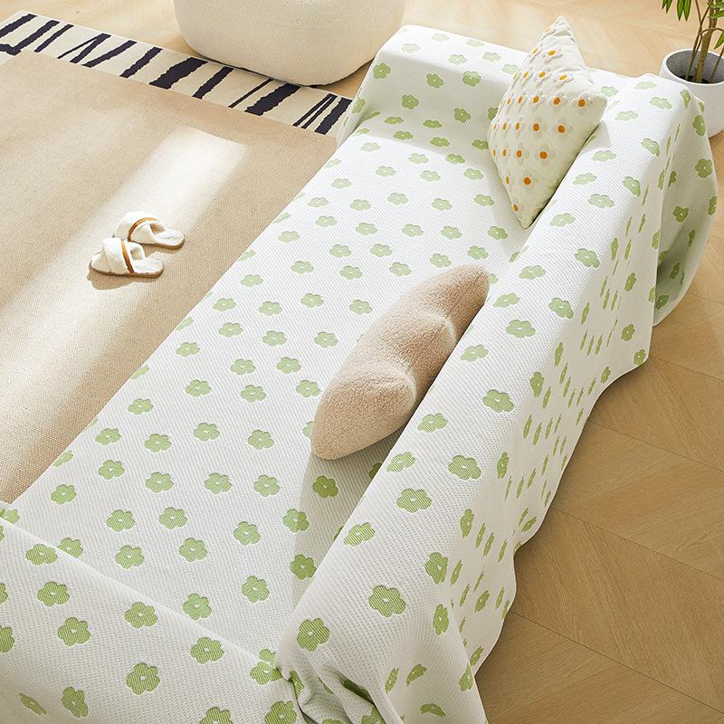Cool Feeling Ice Silk Sofa Cover Cloth Summer Non-Slip Cushion Summer Leather Sofa Cover Backrest Cover Towel