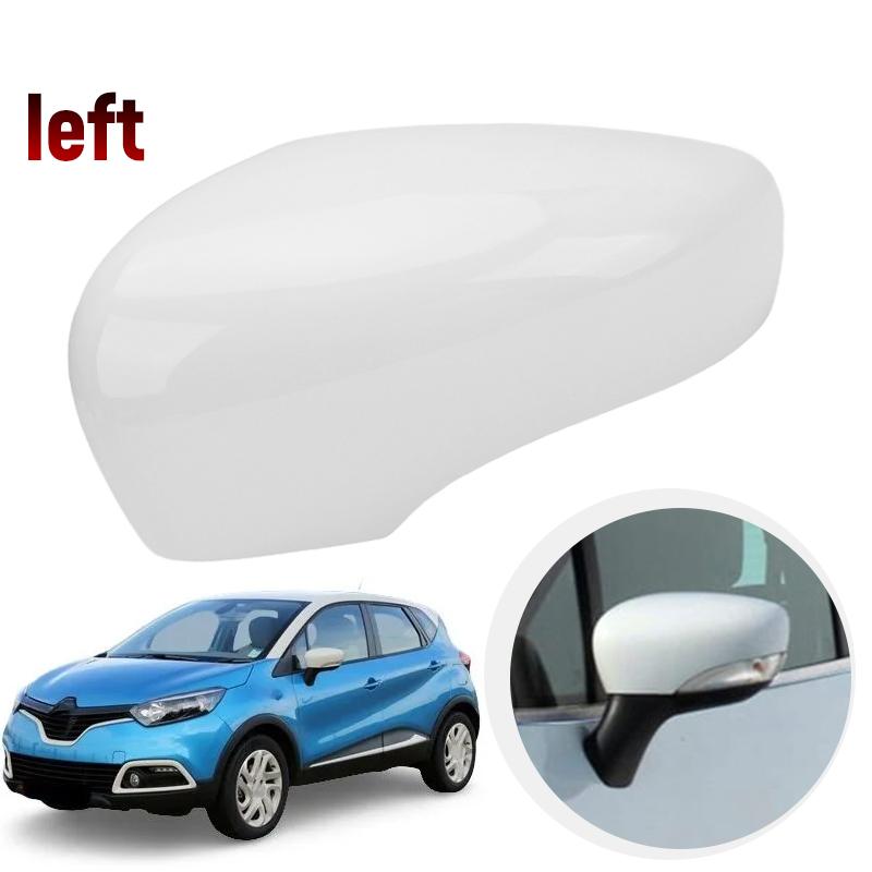 Side Door Wing Mirror Cover Cap For Renault Clio 4 Mk4 / Zoe / Captur 2012- Glossy Black/White Rearview Mirror Case Replace