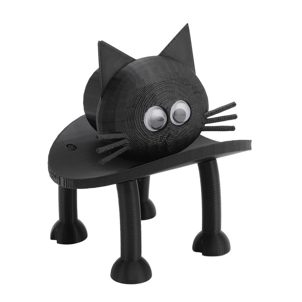 3Pcs Black Cat Toilet Paper Holder Set Funny Animal Toilet Paper Storage Stand for Bathrooms Kitchen Toilet Tissue