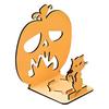 Halloween Shadow Candle Holder Funny Shadow Stand Candlestick with Witch Skeleton Pumpkin Cat Silhouette Holiday Table Centerpiece