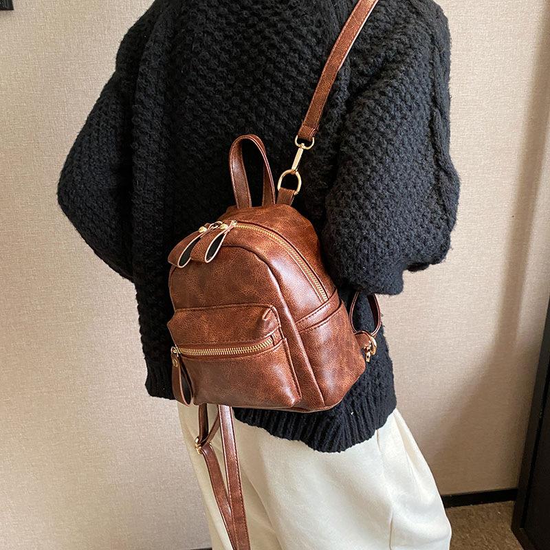 Retro-Farbverlauf-Rucksackdesign, Nischen-Kleiner Mode-Stoff, Mini-Rucksack zum Einkaufen und als Umhängetasche