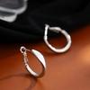 Women Light Luxury Geometric U Shape Round Circle Earrings Fashion Ear Jewelry