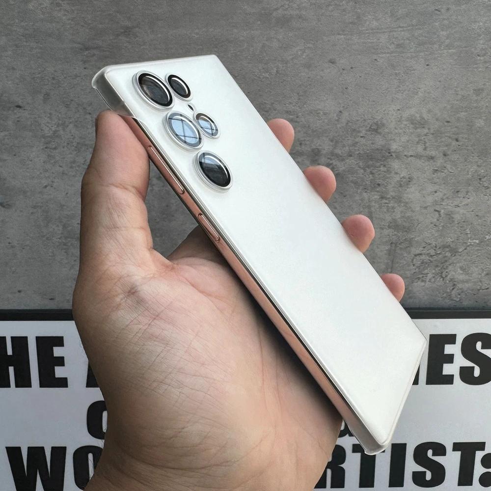 

S25 Ultra Frameless Cases Ultra Thin Broderless Phone Case for Samsung S23 S22 Ultra Galaxy S24 S25 Plus Slim Shockproof Cover Galaxy S24 Ultra