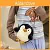 New Plush Penguin Childrens Crossbody Bag With Lightweight Construction And Animal Graphic