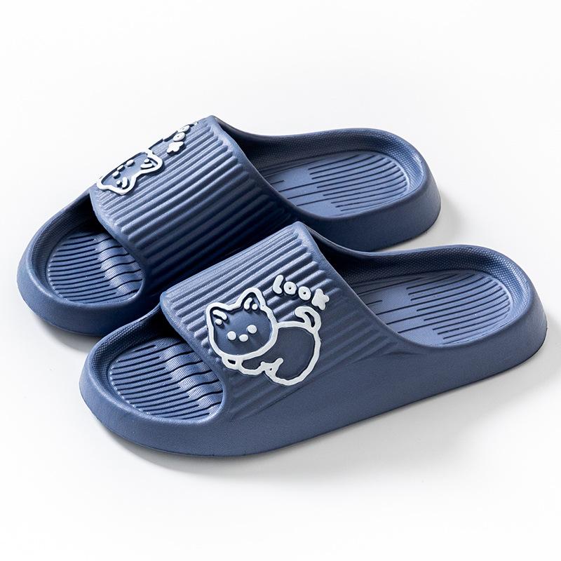 2025 Summer Women Slippers Bath Platform Non-Slip Home Cat Cartoon Flip Flops Beach Sandals Ladies Slides Indoor Zapatillas
