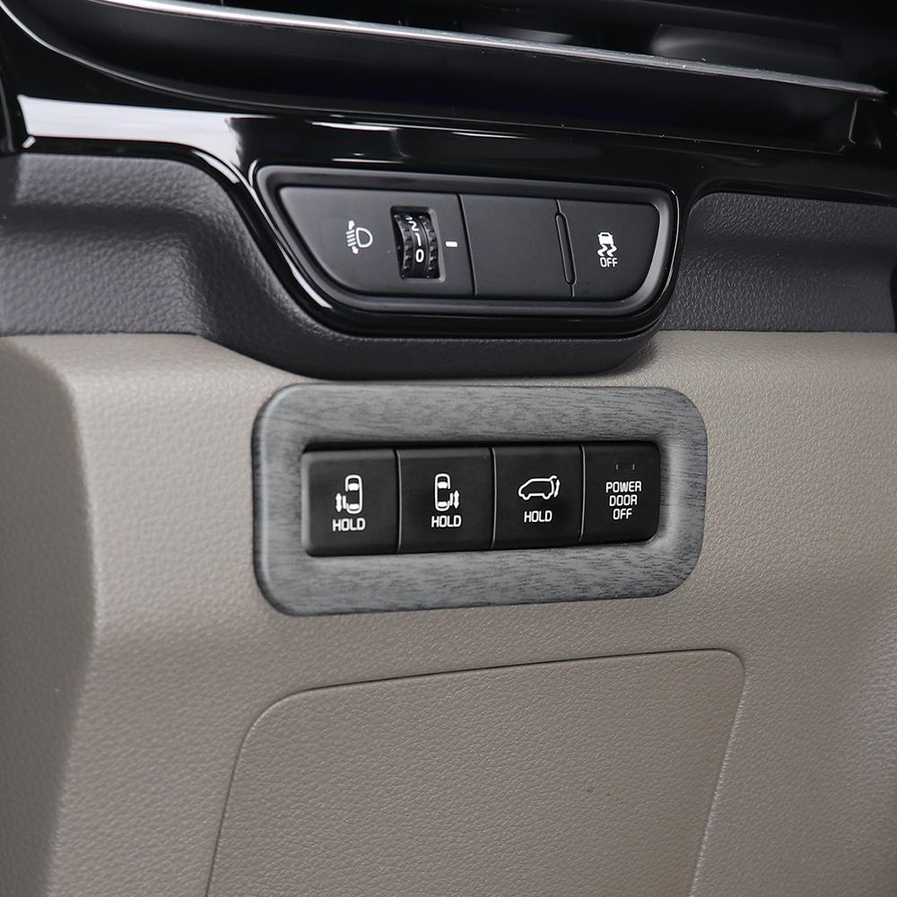 Auto Interior Headlight Adjust Button Panel Protective Cover Durable ABS Styling Trim For KIA Carnival 2025-2026 Left Hand Drive