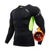 Herren Fleece Thermounterwäsche Set Sport Outdoor Skifahren Basisschicht Fitness Schnelltrocknend Rundhals Lange Unterhosen