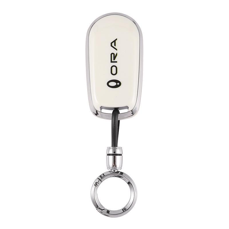 Black Cat Key Cover for Great Wall Euler Good Cat, Lightning Cat, White Cat, Ballet Cat. TPU Protective Shell with Full Coverage Buckle.