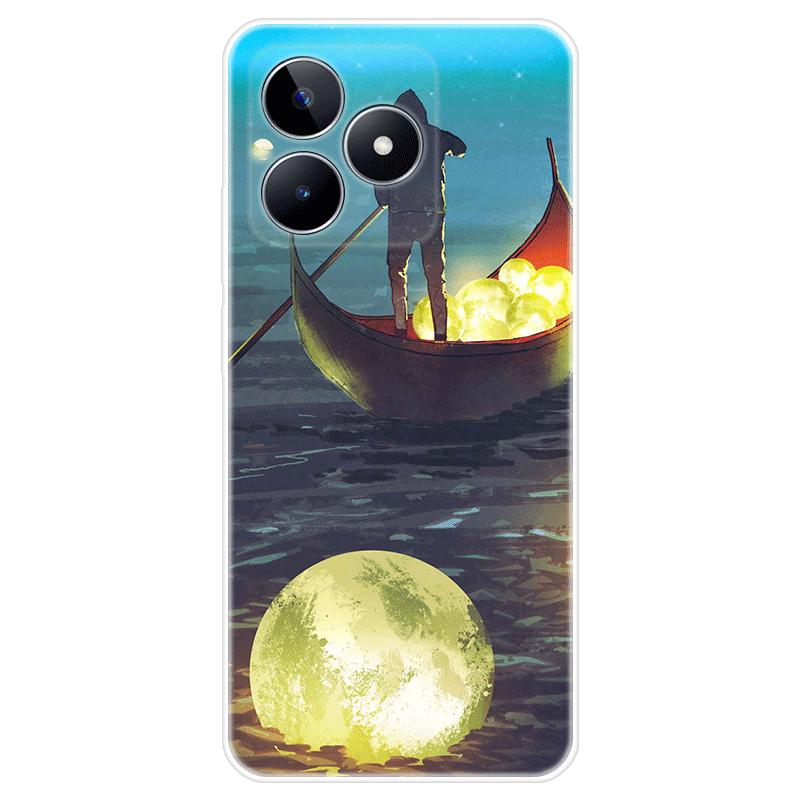 Für Realme C51 Gehäuse TPU Lackierte Rückseite Realme C51 Weiche Silikonhülle