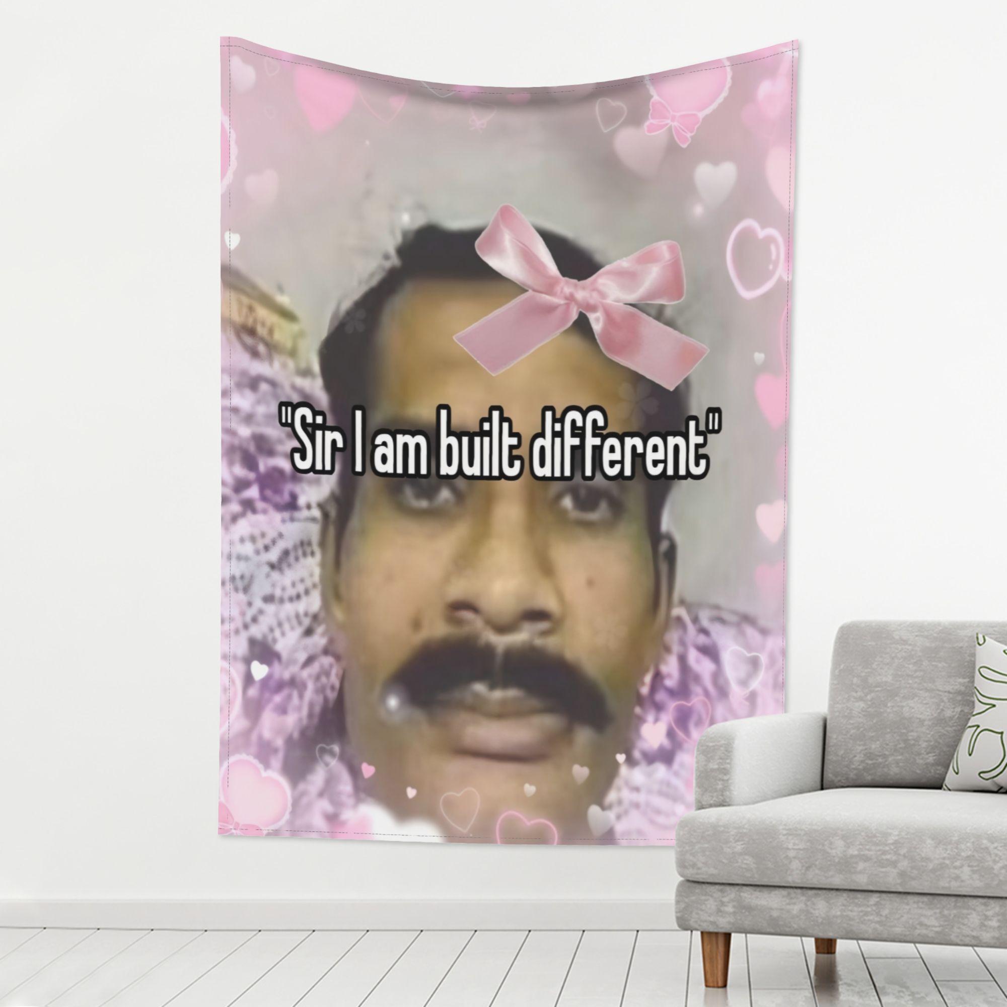 

VIKAMA Pink Bow Funny Meme Tapestry Prank Humor Wall Hanging Bedroom Bedhead Dorm Party House Backdrop Decoration 74x94cm(29x37in)