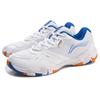 New LiNing Sound Waves 2 Generations Slip-Resistant Breathable Low-Top Badminton Shoes Unisex White Blue AYTR009-1