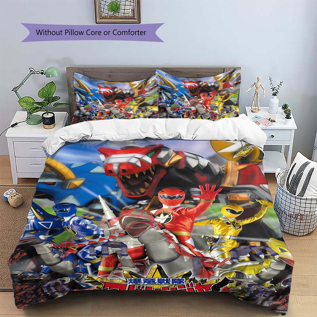 Super Sentai Hero Squad Bedding Set Duvet Cover Pillowcase No Filler, Soft Home Bedroom Decor, Perfect Gift for Fans.chl