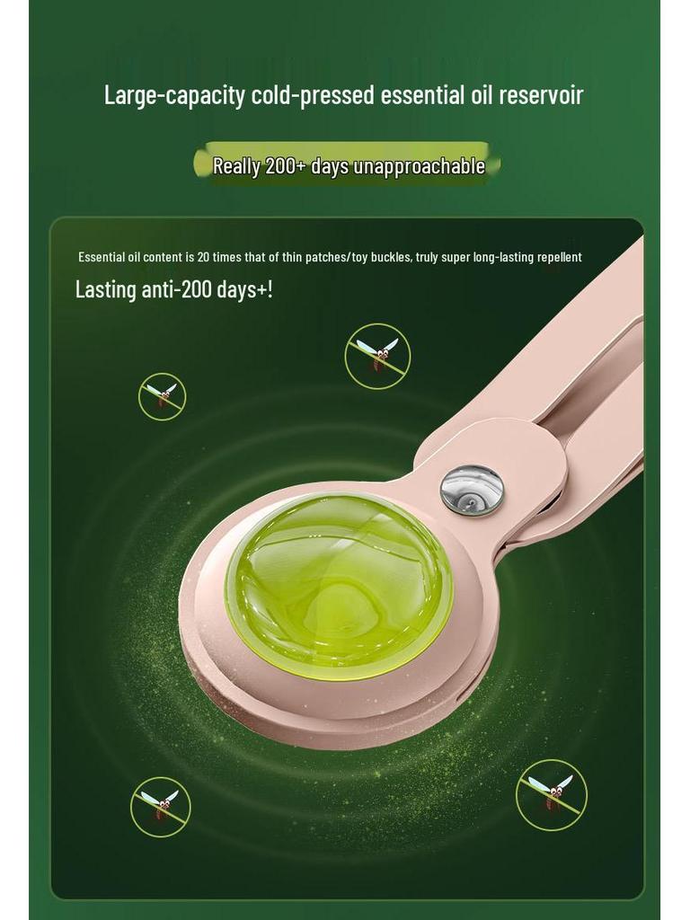 Portable Silicone Anti-Mosquito Pendant with Long-Lasting Plant Essential Oil for Outdoor Sports