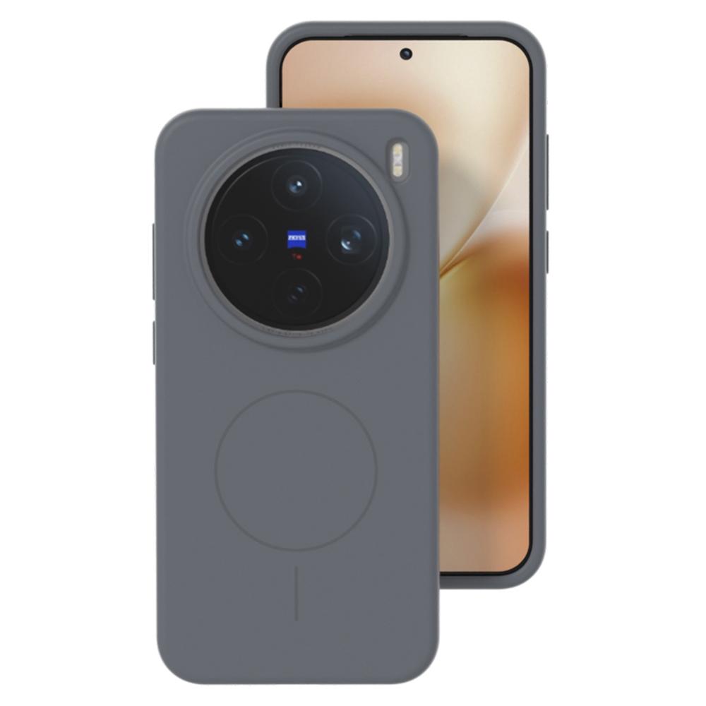 For vivo X200s 5G Liquid Silicone Case Compatible with MagSafe Skin-Touch Phone Cover