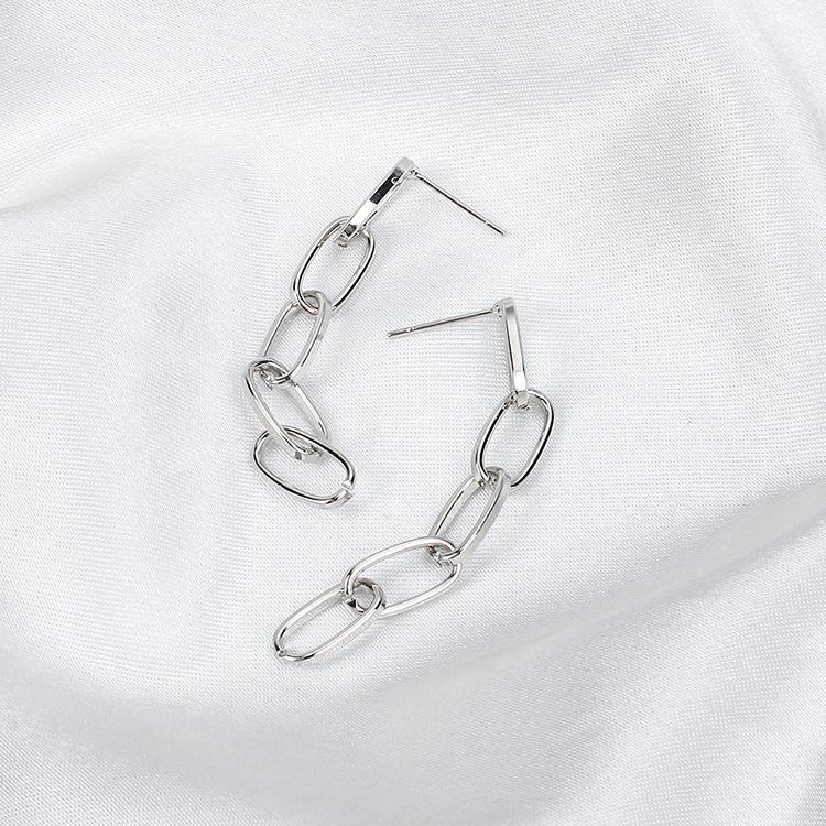 Oval Chain Earrings, Simple Retro Exaggerated Earrings, Popular Exaggerated Earrings In Europe and the United States