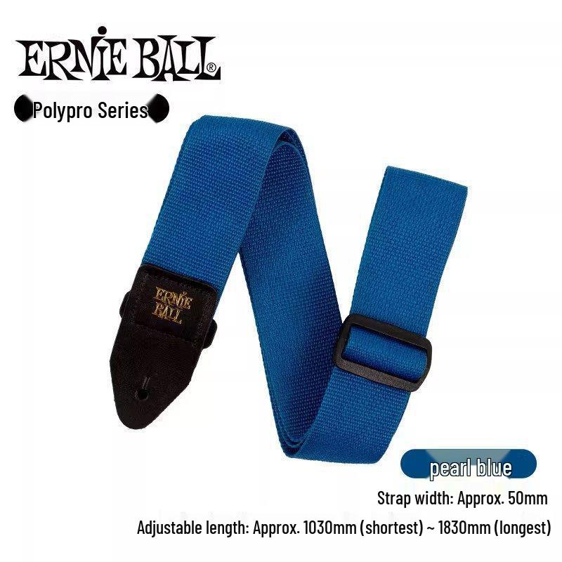 Ernie Ball Unisex Bakelite Guitar/Bass Strap - Extended Nylon Crossbody Shoulder Strap