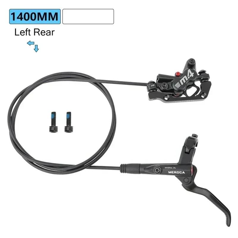 Freni Meroca 4 Pistoni Freni Idraulici Freni per Bicicletta Mtb Pinza Rotor 160mm Set Bicicletta da Montagna 800/1400mm per E4 ZEE M420