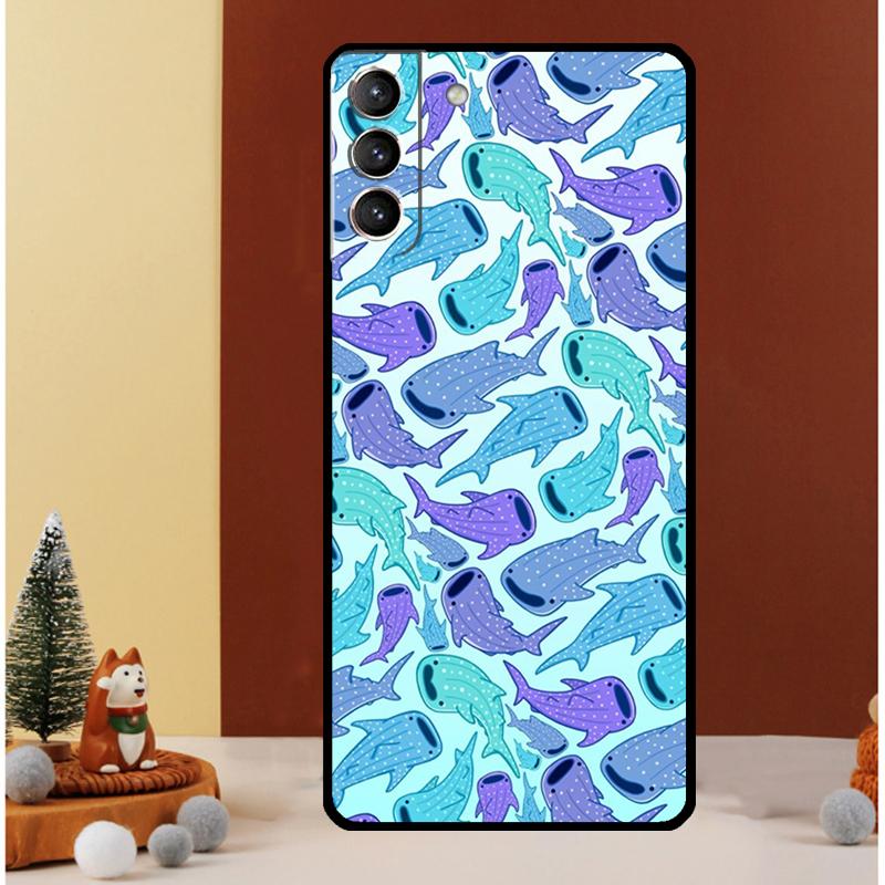 Whale Sharks Case For Samsung Galaxy S23 Ultra S24 S22 Note 20 Ultra 10 Plus S8 S9 S10 S20 S21 FE Cover