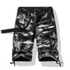 Summer Cotton Cargo Shorts Men Fashion Camouflage Multi-Pocket Casual Shorts Bermudas Knee Length Trousers Without Belt