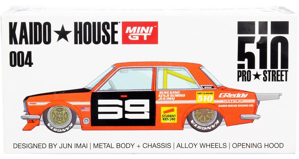 Datsun 510 Pro Street SK510 Orange and Black by Jun Special Diecast Model Car by True Scale Miniatures (Designed Imai) "Kaido House" 1/64