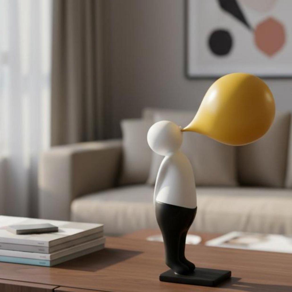 Modern Resin Figure Creative Shape Sculpture Minimalist Balloon Person