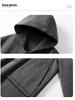 Men's Mid-Length Wool Hooded Coat, 2025 Winter Collection, Double-Sided Design, Thickened Windbreaker Jacket.