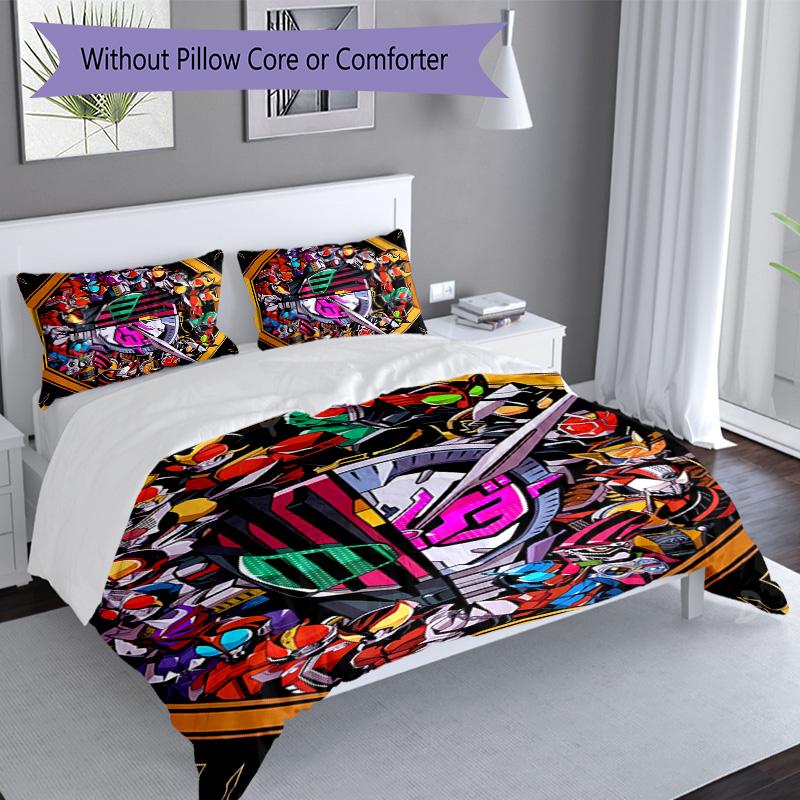 3pcs UFO Robo Grendizer3 pattern bedding set duvet cover set includes duvet cover &pillowcases, perfect all season bedroom decoration & gift