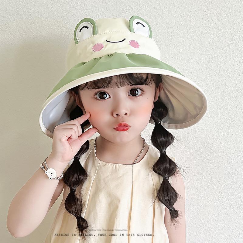 Summer thin sun hat for boys and girls, foldable sun hat, fully covered fisherman hat, breathable sun hat