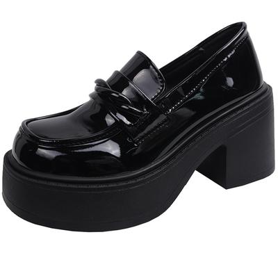 Fashion Lucyever Women's Loafers 2024 Spring British Style Slip On Platform Mary Jane Shoes Woman Japanese Jk Uniform Lolita Shoes Women