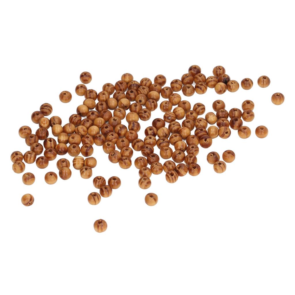 800 Pcs Wooden Beads 8mm Brown Round Wood Beads Bulk for DIY Crafts Necklaces Bracelets Jewelry