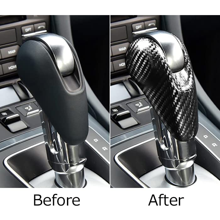 Porsche Compatible Carbon Shift Knob Cover PDK 718 Cayman Boxster Panamera Macan 991 Accessories Custom Parts Goods Interior Dress Up
