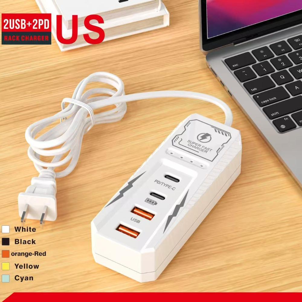 4 Ports USB Charger Socket Multi Ports Wall Charger New Phone Power Strip
