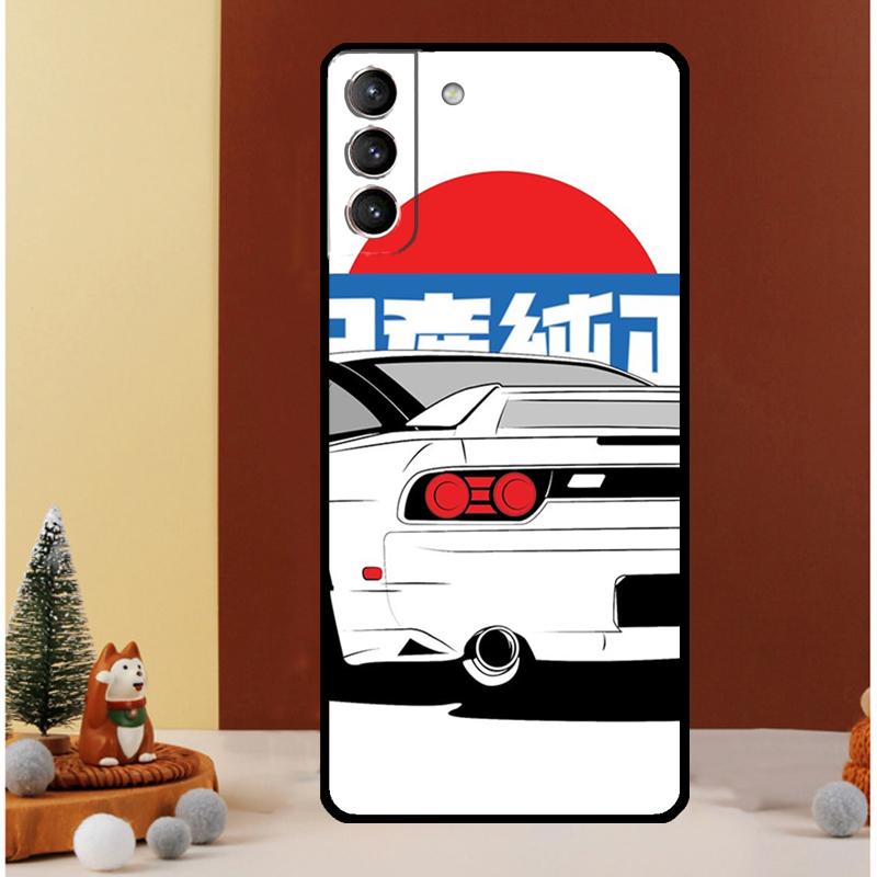 Sports Car JDM Drift Case For Samsung Galaxy S23 S24 Ultra S8 S9 S10 S22 Plus Note 10 20 Ultra S20 S21 FE Cover